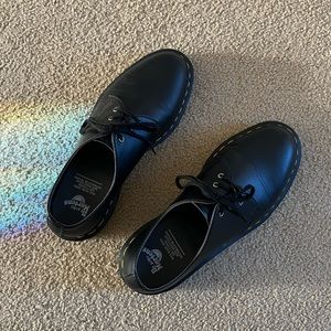 Dr. Martens Black Oxford Lace Loafer Shoes